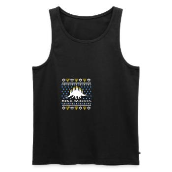 Menorasaurus - Tolle Geschenkidee Juden, Chanuka - Männer Premium Bio Tank Top - Schwarz - Vorne - AI Model Male 178 light (178cm)