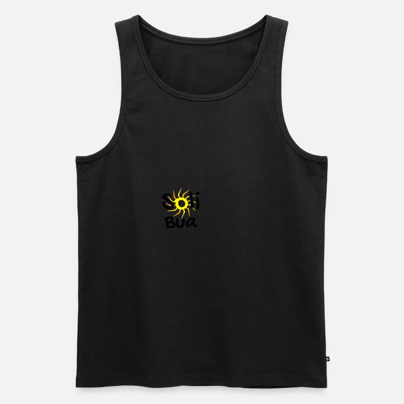Solarium Soli Bräune Sonnenstudio Sonne Geschenk - Männer Premium Bio Tank Top - Schwarz