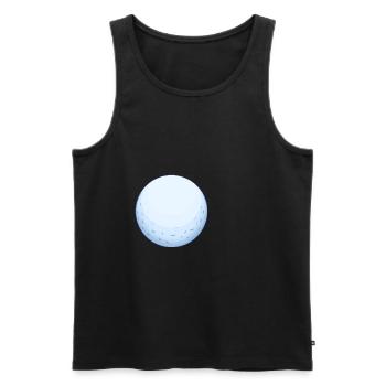 Golfball - Männer Premium Bio Tank Top - Schwarz - Vorne - Michal (187cm)