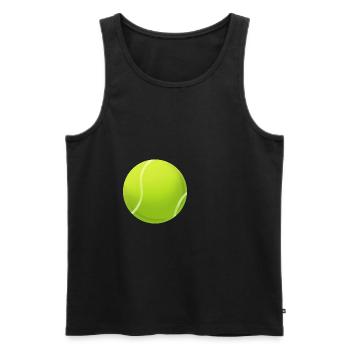 Balle de tennis - Débardeur bio Premium Homme - noir - Devant - AI Model Male 178 light (178cm)
