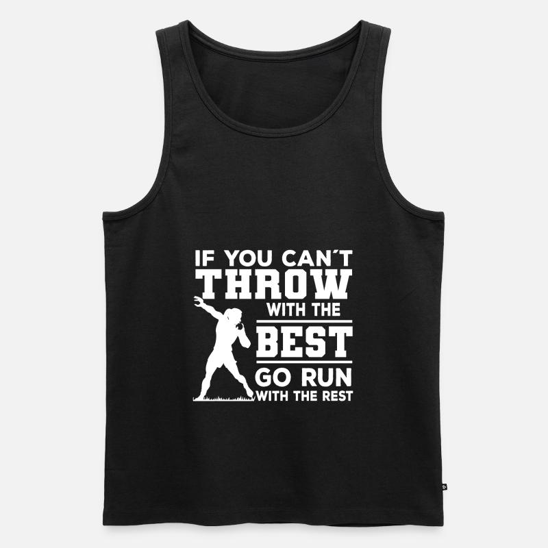 Kugelstoßerin - Männer Premium Bio Tank Top - Schwarz