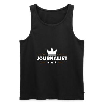 Journalist Beruf - Männer Premium Bio Tank Top - Schwarz - Vorne - Michal (187cm)