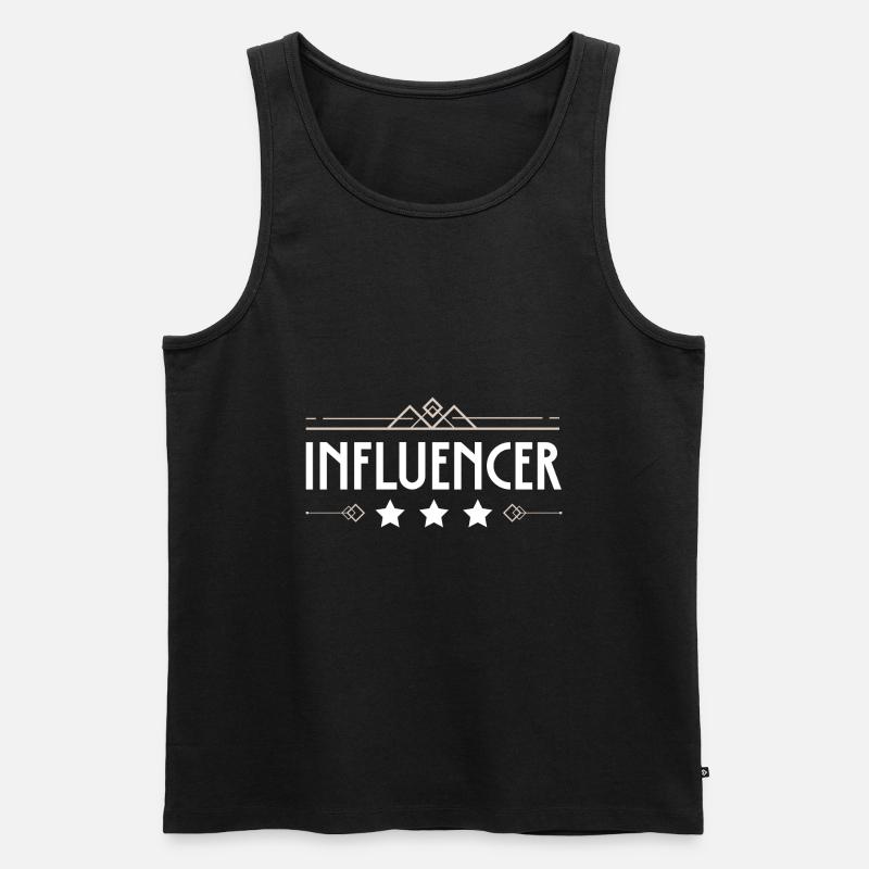 Influencer Beruf - Männer Premium Bio Tank Top - Schwarz