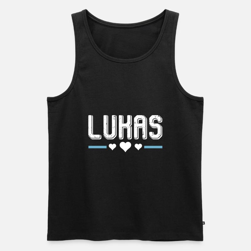 Lukas - Männer Premium Bio Tank Top - Schwarz