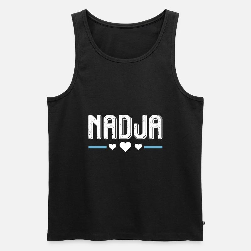 Nadja - Männer Premium Bio Tank Top - Schwarz