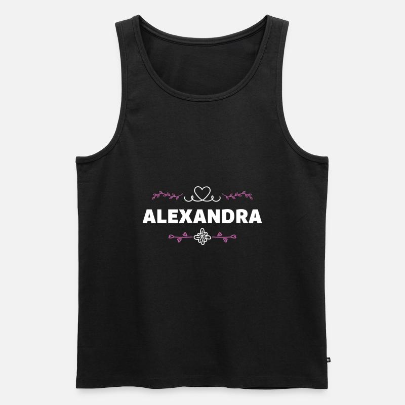 Alexandra - Männer Premium Bio Tank Top - Schwarz