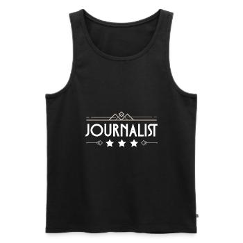 Journalist Beruf - Männer Premium Bio Tank Top - Schwarz - Vorne - Michal (187cm)