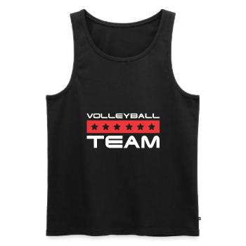 Volleyball Crew - Männer Premium Bio Tank Top - Schwarz - Vorne - Michal (187cm)