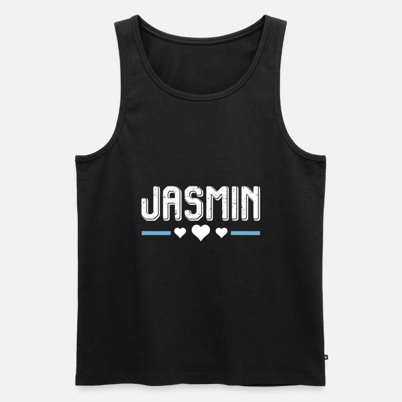 Jasmin - Männer Premium Bio Tank Top - Schwarz