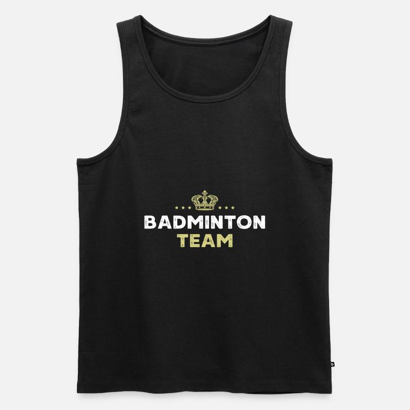 Badminton Team - Männer Premium Bio Tank Top - Schwarz