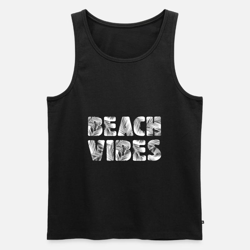 Beach Vibes - Männer Premium Bio Tank Top - Schwarz