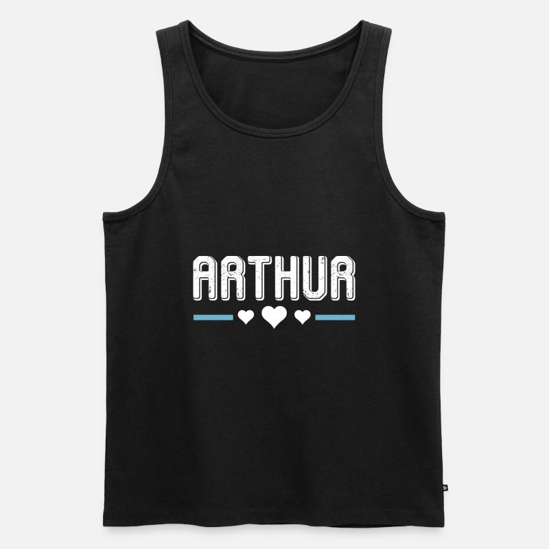 Arthur - Männer Premium Bio Tank Top - Schwarz