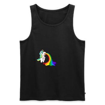 Licorne de vomi - Débardeur bio Premium Homme - noir - Devant - AI Model Male 178 light (178cm)