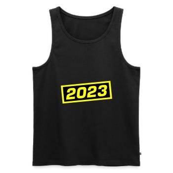 2023 année - Débardeur bio Premium Homme - noir - Devant - Michal (187cm)