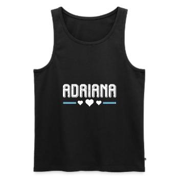 Adriana - Débardeur bio Premium Homme - charbon - Devant - Alexander (188cm)