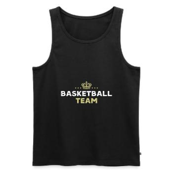 Équipe de basket-ball - Débardeur bio Premium Homme - noir - Devant - Michal (187cm)