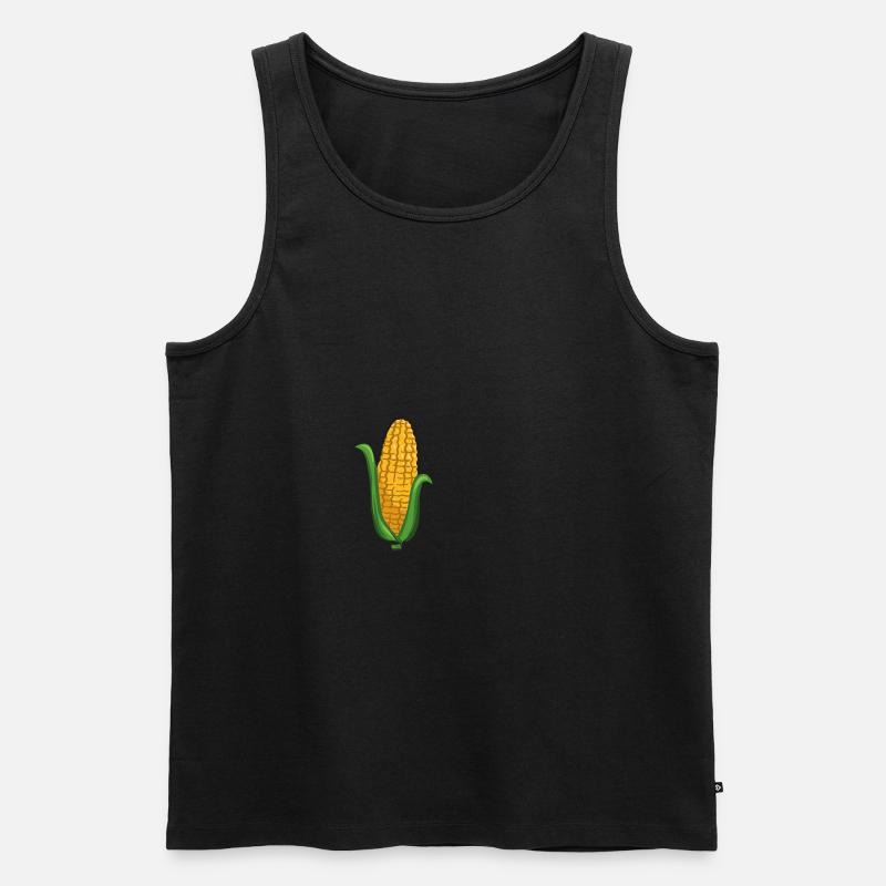 Maiskolben - Männer Premium Bio Tank Top - Schwarz