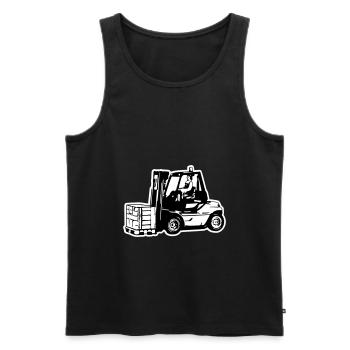 Gabelstapler / Forklift - Männer Premium Bio Tank Top - Schwarz - Vorne - AI Model Male 178 light (178cm)