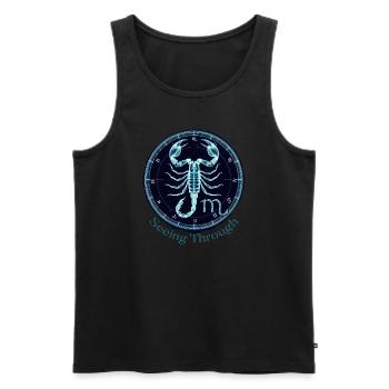 Mystic Scorpio zodiac sign. The star sign of X-Ray - Men's Premium Organic Tank Top - black - Front - Michal (187cm)