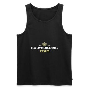 Équipe de musculation - Débardeur bio Premium Homme - noir - Devant - AI Model Male 178 light (178cm)