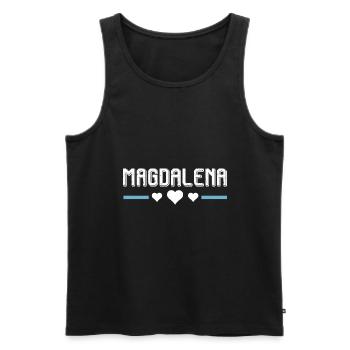 Magdalena - Débardeur bio Premium Homme - noir - Devant - AI Model Male 178 light (178cm)
