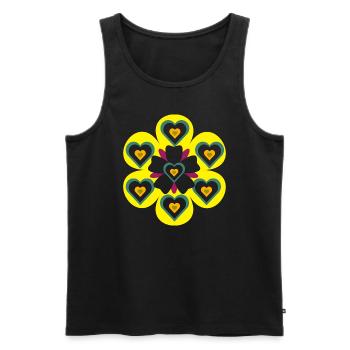 Spirale von Herze der Liebe - Männer Premium Bio Tank Top - Schwarz - Vorne - Michal (187cm)