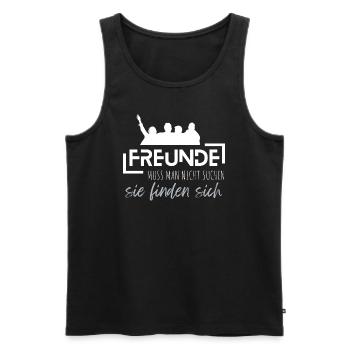 Beste Freunde FREUND Kumpel Kumpels - Männer Premium Bio Tank Top - Schwarz - Vorne - AI Model Male 178 light (178cm)