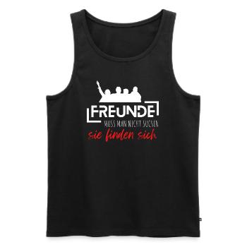 Beste Freunde FREUND Kumpel Kumpels - Männer Premium Bio Tank Top - Schwarz - Vorne - AI Model Male 178 light (178cm)