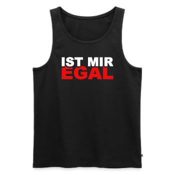 Ist mir egal - Männer Premium Bio Tank Top - Schwarz - Vorne - AI Model Male 178 light (178cm)