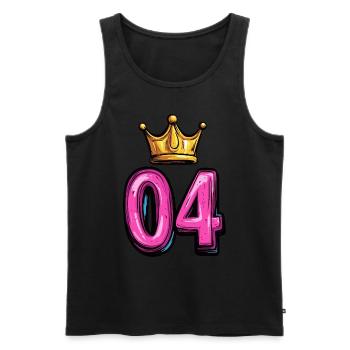 Couronne à 4 chiffres - Débardeur bio Premium Homme - noir - Devant - Michal (187cm)