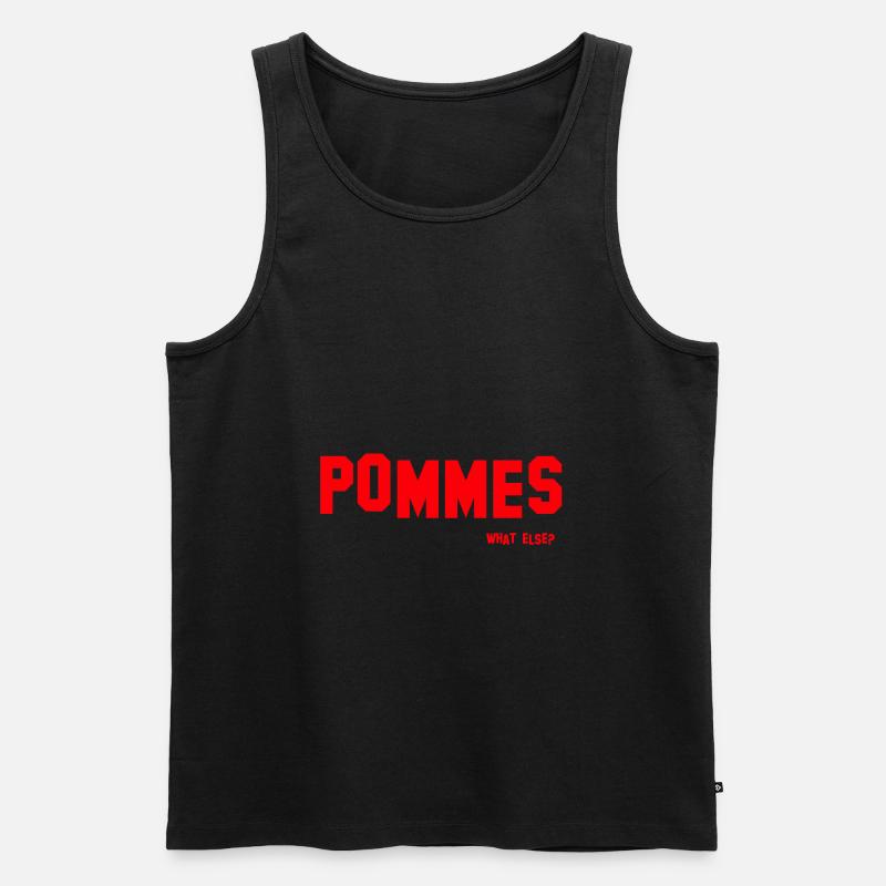 POMMES - what else? - Männer Premium Bio Tank Top - Schwarz