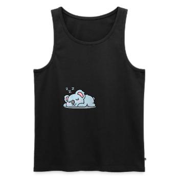 Koala who sleeps - Men's Premium Organic Tank Top - black - Front - AI Model Male 178 light (178cm)