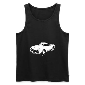 Oldtimer Alfa Spider - Männer Premium Bio Tank Top - Schwarz - Vorne - AI Model Male 178 light (178cm)