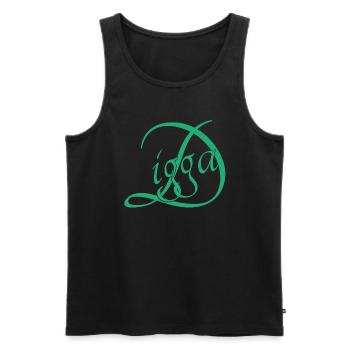 Digga - Männer Premium Bio Tank Top - Schwarz - Vorne - Michal (187cm)