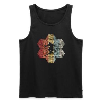 skiing - Männer Premium Bio Tank Top - Schwarz - Vorne - AI Model Male 178 light (178cm)