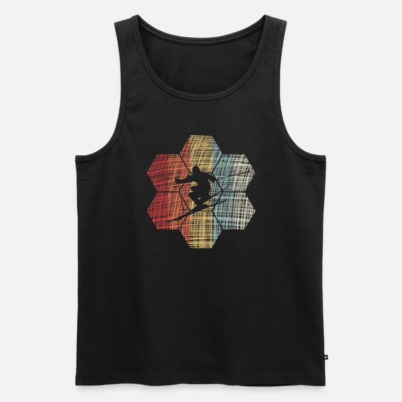 skiing - Männer Premium Bio Tank Top - Schwarz
