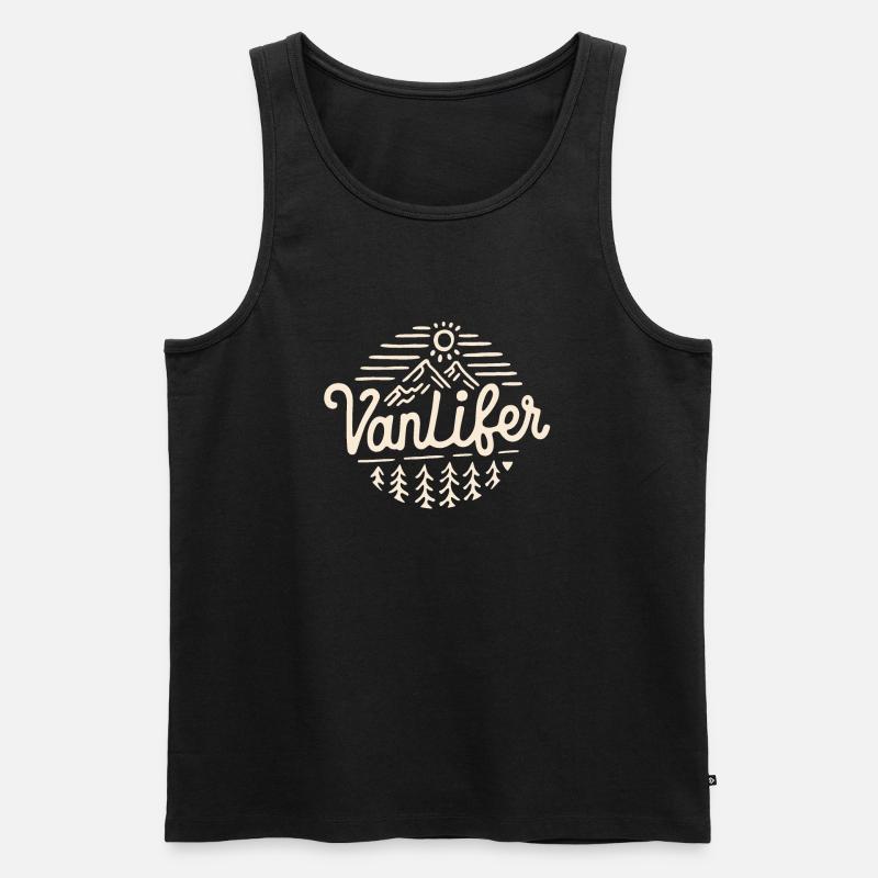 Vanlifer Vanlife - Männer Premium Bio Tank Top - Schwarz