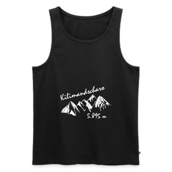Kilimanjaro - Men's Premium Organic Tank Top - black - Front - AI Model Male 178 light (178cm)