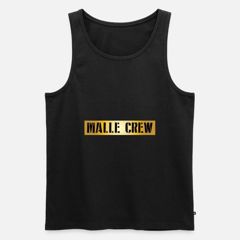 Malle Crew - Männer Premium Bio Tank Top - Schwarz