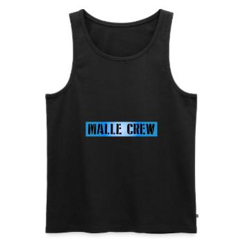 Malle Crew - Men's Premium Organic Tank Top - black - Front - Michal (187cm)