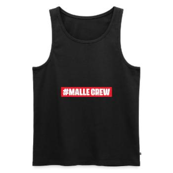 Malle Crew - Men's Premium Organic Tank Top - black - Front - Michal (187cm)