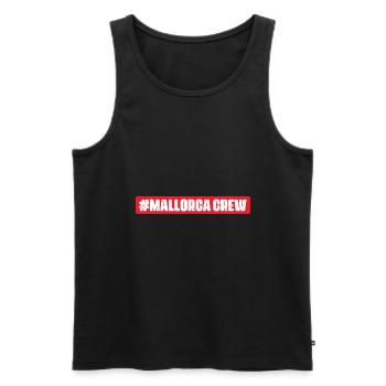 Mallorca Crew - Männer Premium Bio Tank Top - Schwarz - Vorne - AI Model Male 178 light (178cm)