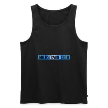Goldstrand Crew - Männer Premium Bio Tank Top - Schwarz - Vorne - AI Model Male 178 light (178cm)