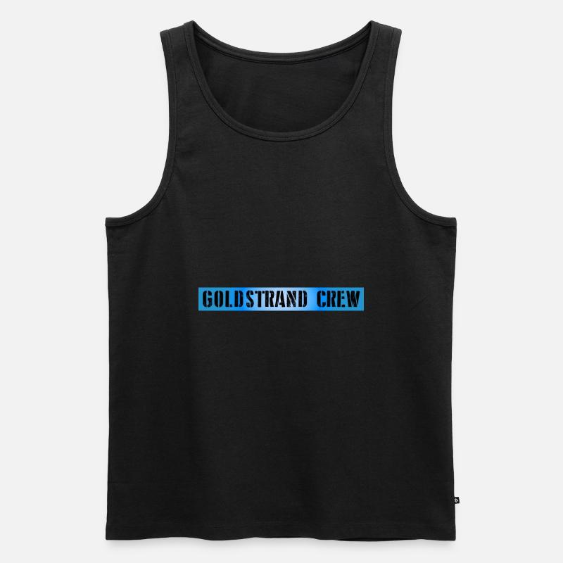 Goldstrand Crew - Männer Premium Bio Tank Top - Schwarz