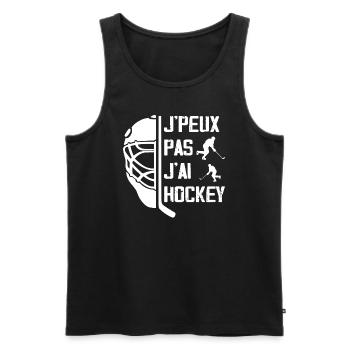 Ich kann keine Hockey-Geschenkidee haben - Männer Premium Bio Tank Top - Schwarz - Vorne - Michal (187cm)