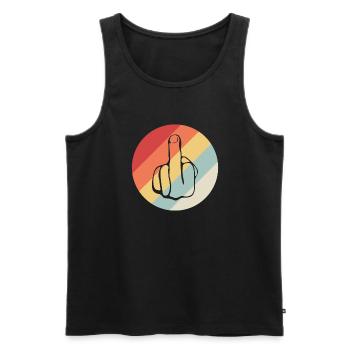 Fuck You, fuck you, fck u - Männer Premium Bio Tank Top - Schwarz - Vorne - AI Model Male 178 light (178cm)