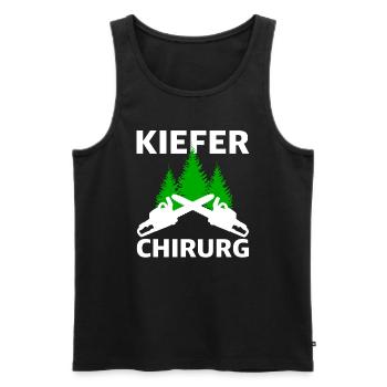 Kiefer Chirurg | Kettensäge, lustige Sprüche - Männer Premium Bio Tank Top - Schwarz - Vorne - Michal (187cm)