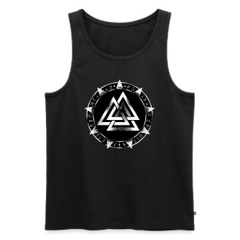 Wotansknoten, Odin, Wikinger, nordisch, norse - Männer Premium Bio Tank Top - Schwarz - Vorne - Michal (187cm)