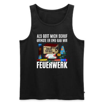 Feuerwerk Silvester - Männer Premium Bio Tank Top - Schwarz - Vorne - Michal (187cm)