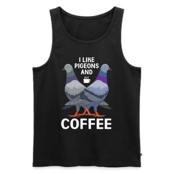 Pigeon Race Pigeon Pigeons - Men's Premium Organic Tank Top - black - Front - AI Model Male 178 light (178cm)